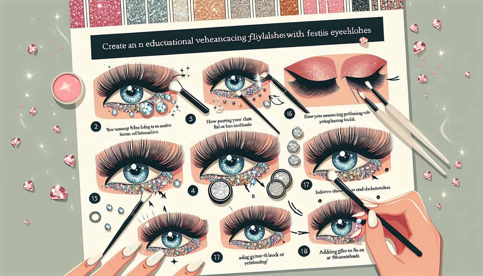 How Can I Incorporate Glitter Or Rhinestones With My False Eyelashes? How Can I Incorporate Glitter Or Rhinestones With My False Eyelashes?