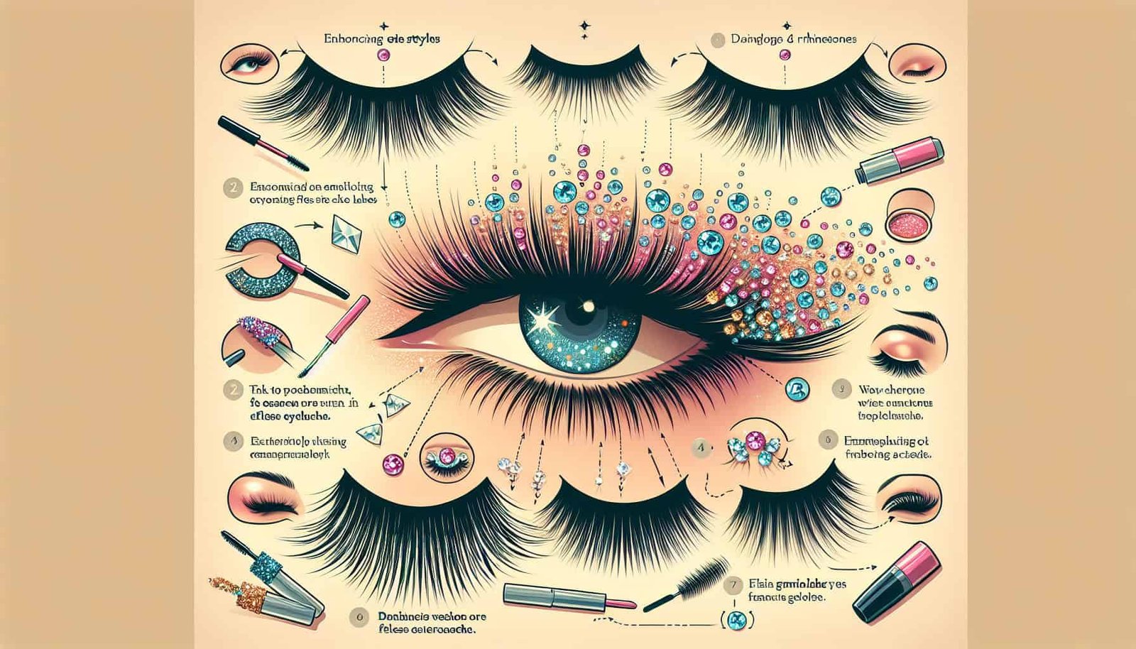 How Can I Incorporate Glitter Or Rhinestones With My False Eyelashes? How Can I Incorporate Glitter Or Rhinestones With My False Eyelashes?