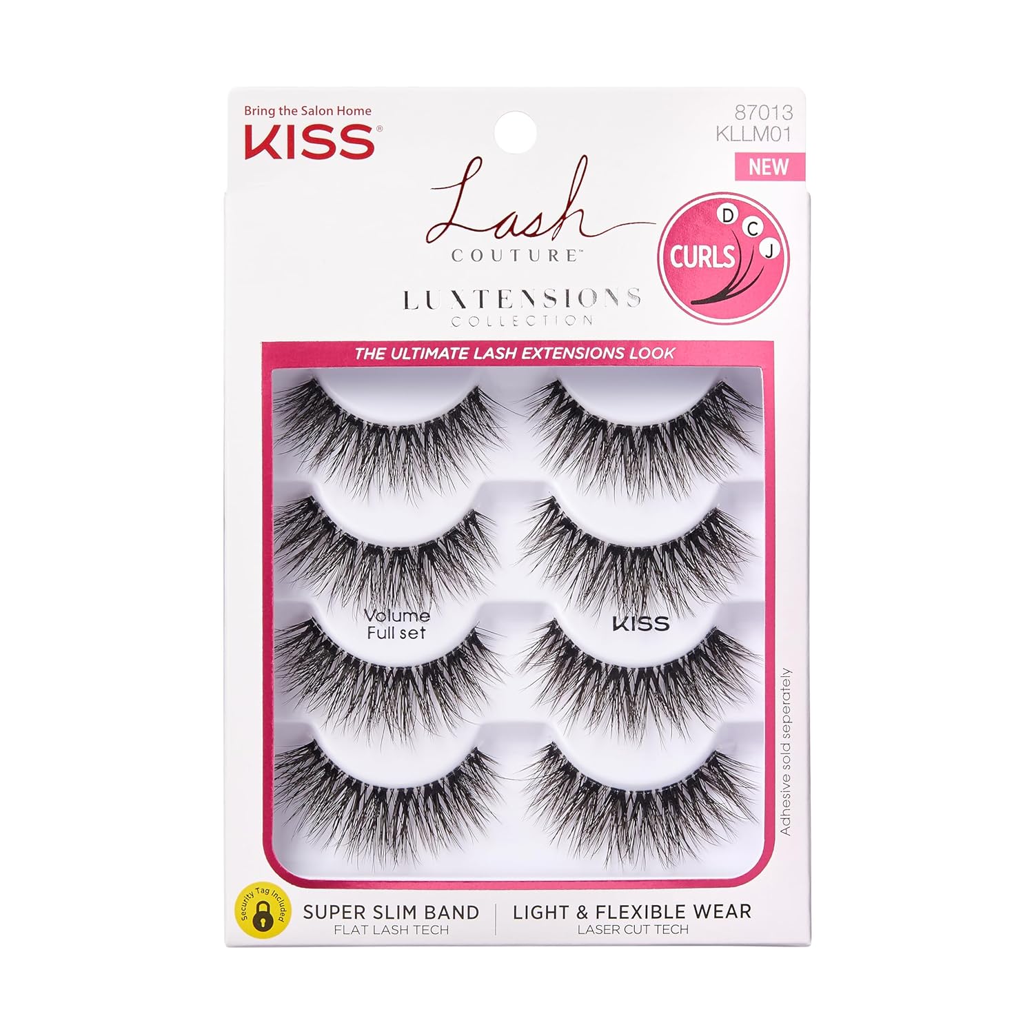 KISS Lash Couture Luxtension False Eyelashes, Royal Silk, 10 mm, Includes 1 Pair Of Lash, Contact Lens Friendly, Easy to Apply, Reusable Strip Lashes