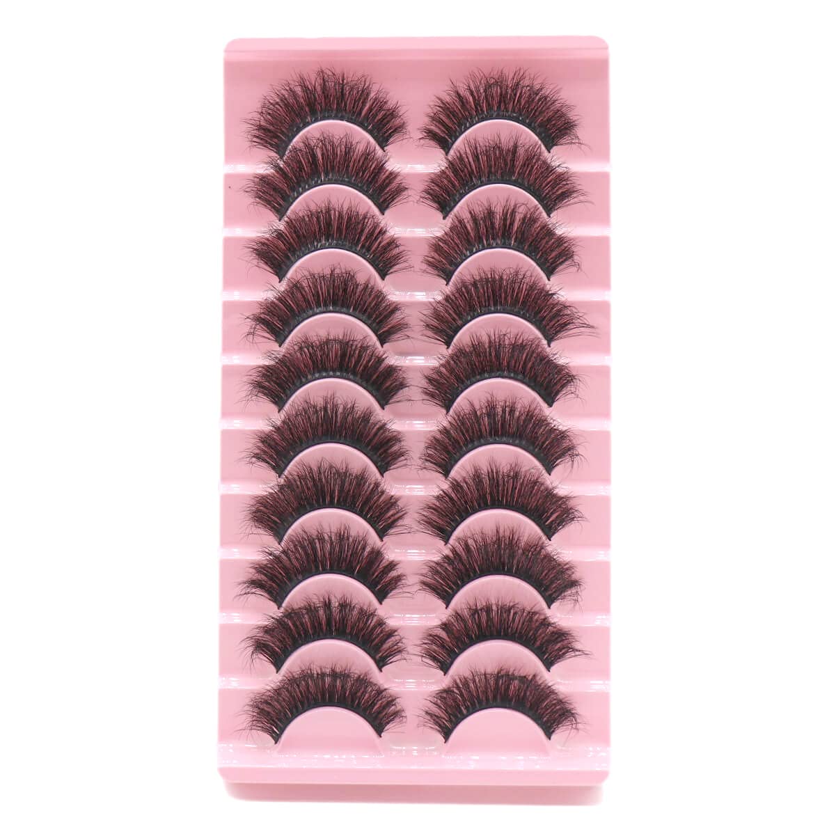 VGTE False Eyelashes Fluffy Wispy Curly Natural Faux Mink Lashes 3D Reusable Lightweight Short Fake Eye Lashes 16MM 10 Pairs Pack