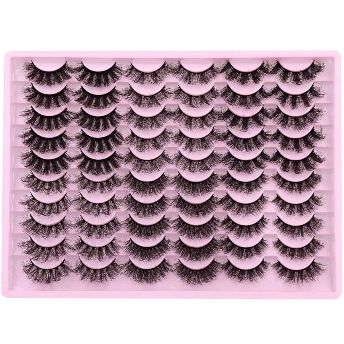 30 Pairs 20MM False Eyelashes Wholesale 6 Styles Mixed Lashes 8D Fluffy Volume Dramatic Faux Mink Eyelashes Pack 30 Pairs 20MM False Eyelashes Wholesale 6 Styles Mixed Lashes 8D Fluffy Volume Dramatic Faux Mink Eyelashes Pack
