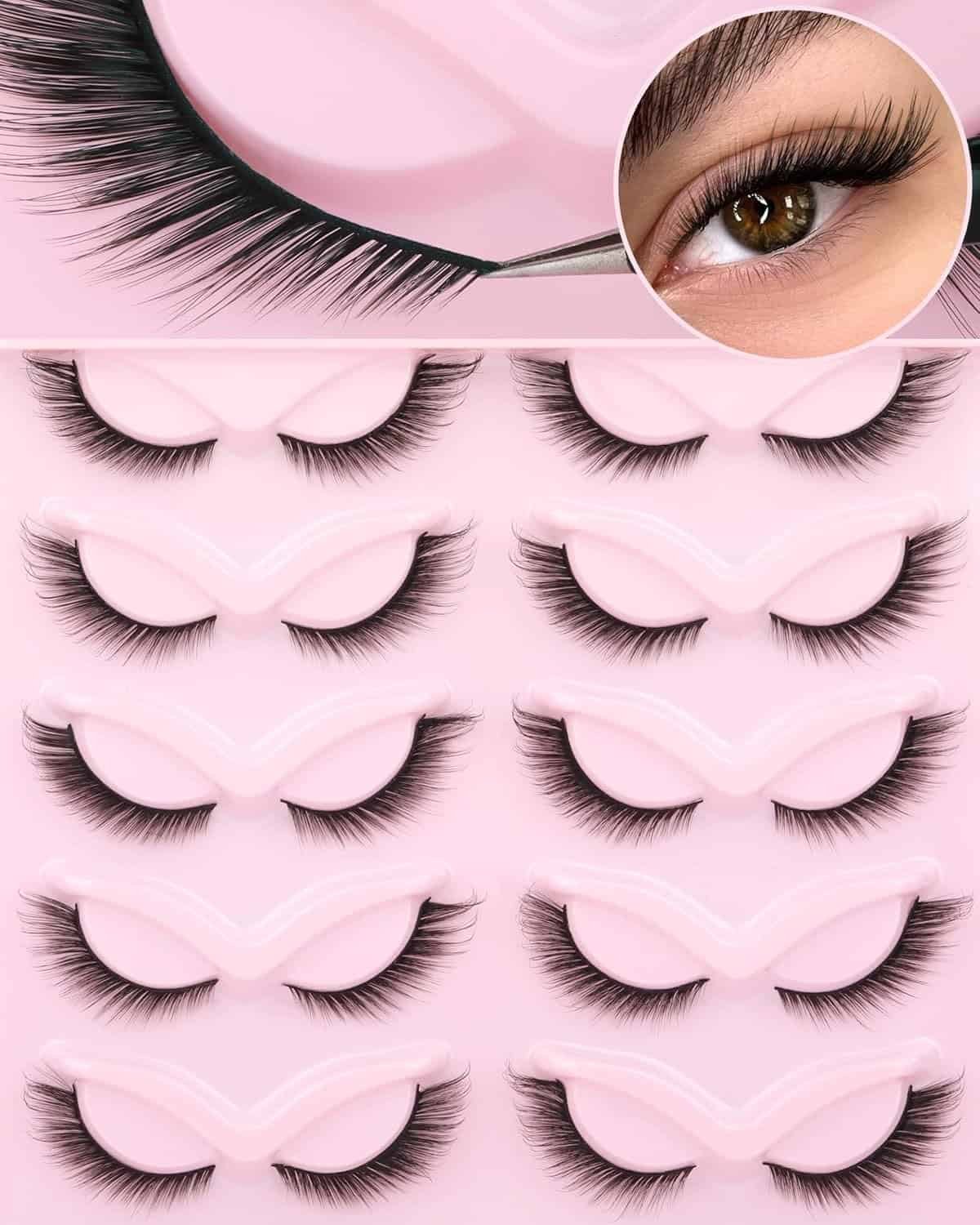 Fox Eye Lashes Angel Wing Mink Eyelashes Natural Look L Curl Eyelash Extensions Short Wispy Cosplay Fake Eyelashes Doll Cat Eye Lashes Pack by Geeneiya, 10 Pairs - doll49 Fox Eye Lashes Angel Wing Mink Eyelashes Natural Look L Curl Eyelash Extensions Short Wispy Cosplay Fake Eyelashes Doll Cat Eye Lashes Pack by Geeneiya, 10 Pairs - doll49