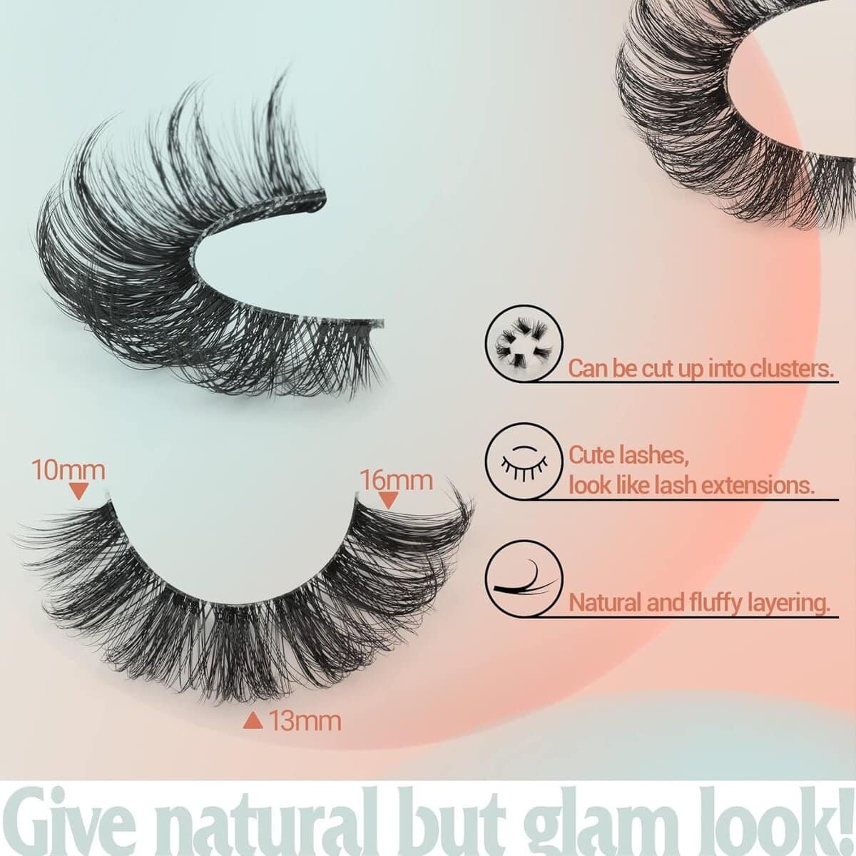 Lashes Natural Look False Eyelashes D Curl 16mm Lashes 3D Wispy Faux Mink Eyelashes with Clear Band Fake Eye lashes 7 Pairs by Goddvenus Lashes Natural Look False Eyelashes D Curl 16mm Lashes 3D Wispy Faux Mink Eyelashes with Clear Band Fake Eye lashes 7 Pairs by Goddvenus