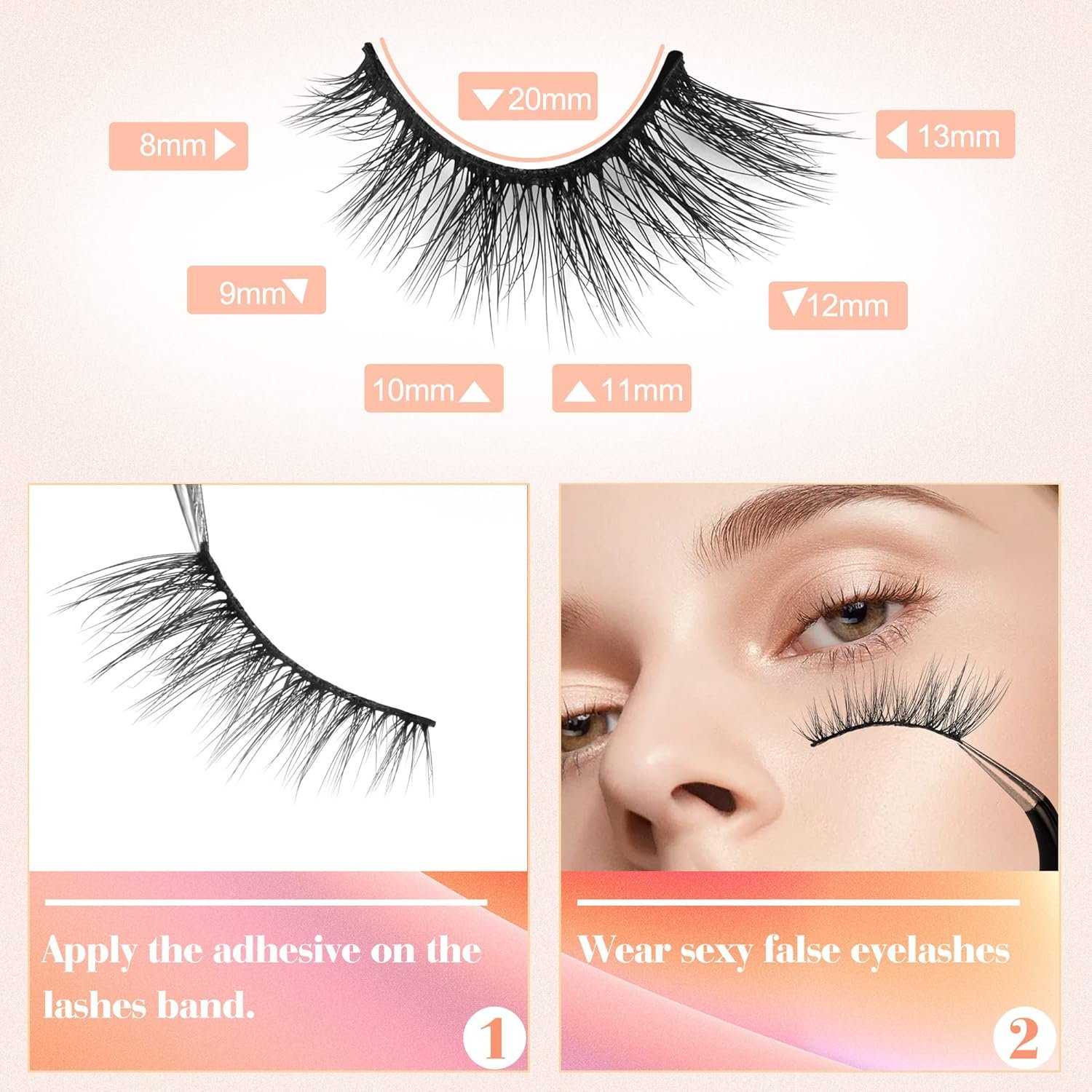 Newcally Lashes False Eyelashes Natural Wispy Light Volume Faux Mink Lashes 14 Pairs Pack Newcally Lashes False Eyelashes Natural Wispy Light Volume Faux Mink Lashes 14 Pairs Pack