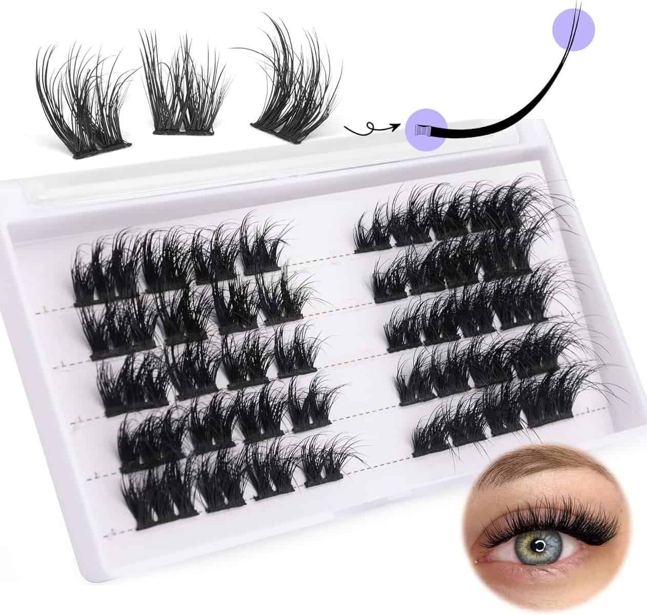 Cluster Lashes Wispy Eyelash Extensions 3D Flat DIY Flat Lash Clusters Individual Faux Mink Lashes False Eyelashes Pack by ALICE Cluster Lashes Wispy Eyelash Extensions 3D Flat DIY Flat Lash Clusters Individual Faux Mink Lashes False Eyelashes Pack by ALICE