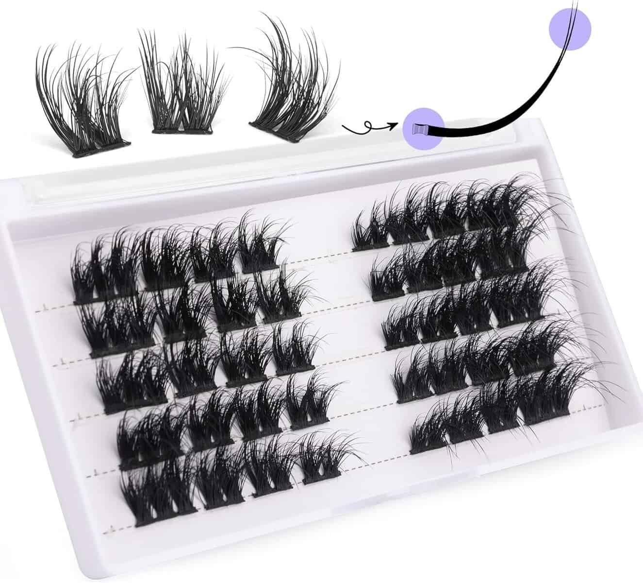 Cluster Lashes Wispy Eyelash Extensions 3D Flat DIY Flat Lash Clusters Individual Faux Mink Lashes False Eyelashes Pack by ALICE Cluster Lashes Wispy Eyelash Extensions 3D Flat DIY Flat Lash Clusters Individual Faux Mink Lashes False Eyelashes Pack by ALICE