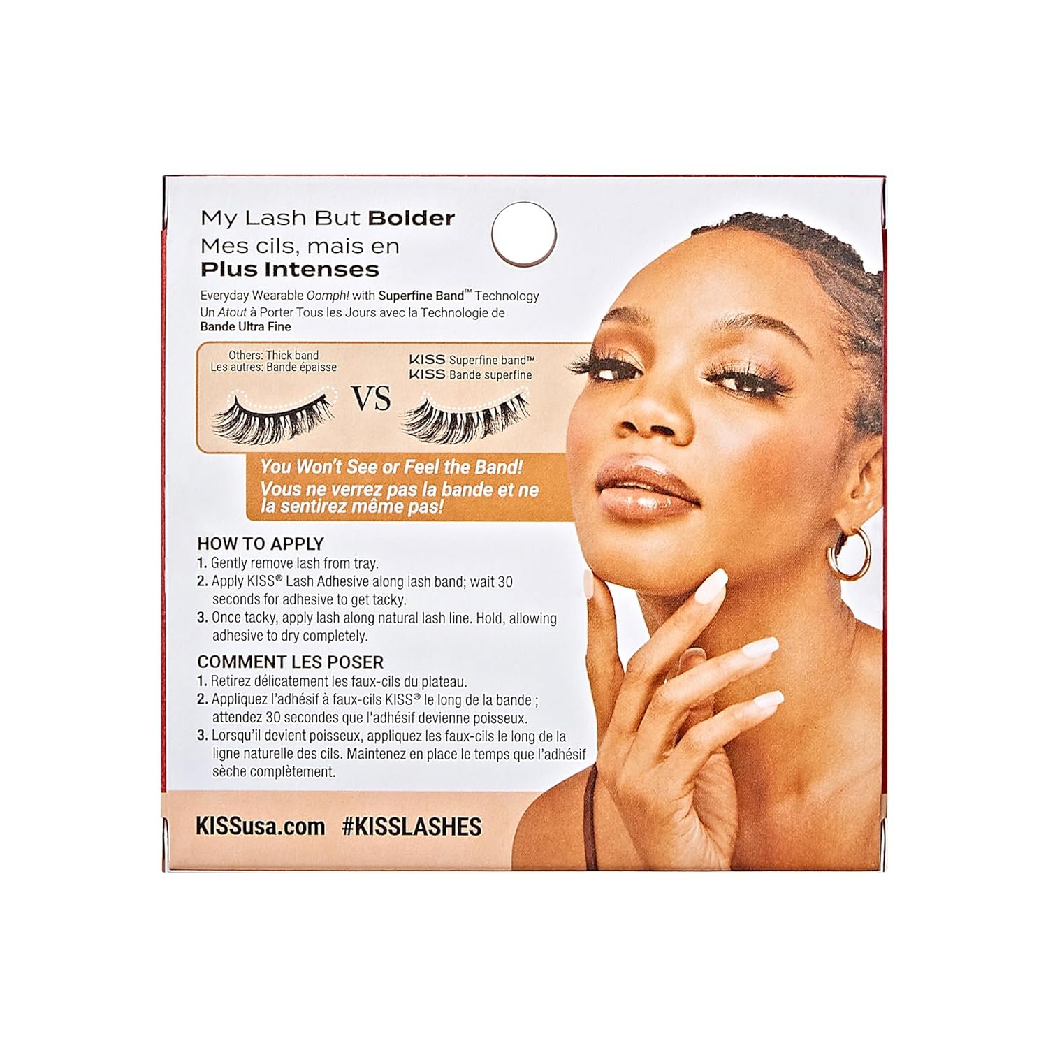 KISS My Lash But Bolder 3D Volume False Eyelashes - Slim Thicc, Black, Comfortable, Voluminous, Natural-Looking, Faux Mink, Vegan, Fuller, 3D Lashes, Superfine, Knotless, Fluffy  Soft | 1 Pair KISS My Lash But Bolder 3D Volume False Eyelashes - Slim Thicc, Black, Comfortable, Voluminous, Natural-Looking, Faux Mink, Vegan, Fuller, 3D Lashes, Superfine, Knotless, Fluffy  Soft | 1 Pair
