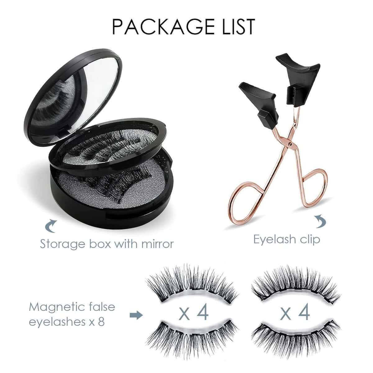 iTecFreely Magnetic Eyelashes, 3D Natural Look False Lashes No Glue, Light Weight  Reusable Magnetic Eyelashes without Eyeliner