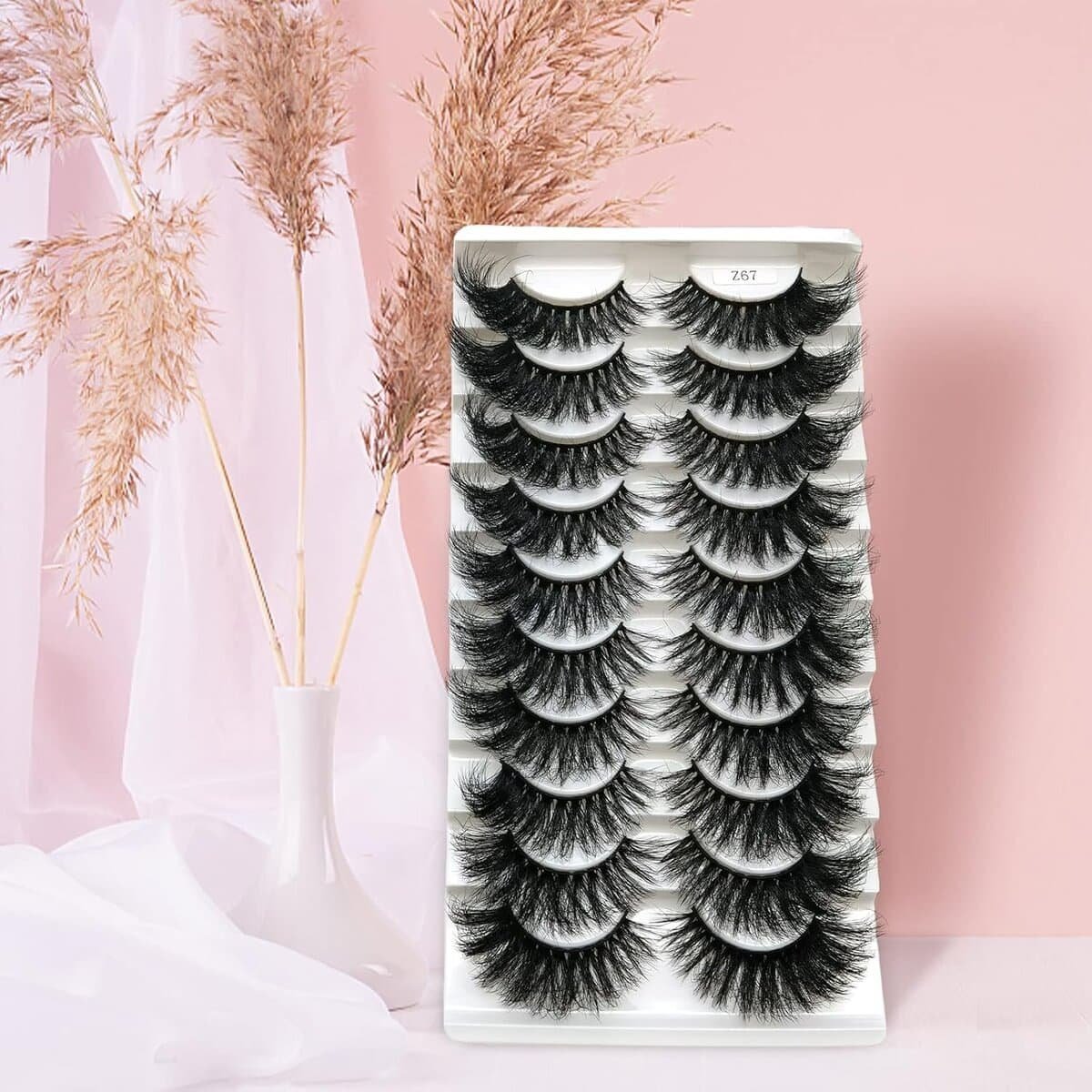 royaomis Fluffy Mink Lashes 20mm Cat-Eye Faux Mink Eyelashes 10 Pairs, 8d Dramatic Long Thick Volume Fake Eyelashes by Royaomis(Z67) royaomis Fluffy Mink Lashes 20mm Cat-Eye Faux Mink Eyelashes 10 Pairs, 8d Dramatic Long Thick Volume Fake Eyelashes by Royaomis(Z67)