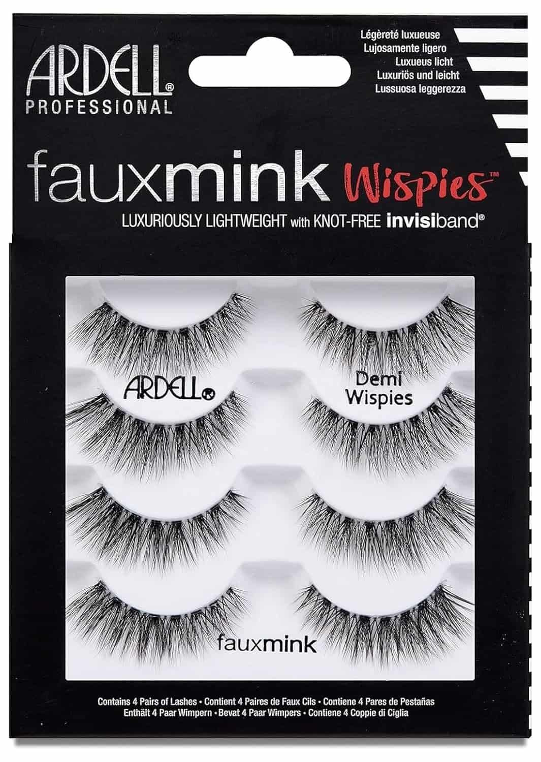 Ardell Faux Mink Lashes Demi Wispies Multipack, Natural-Looking False Eyelashes, 4 Pairs, 1 Pack Ardell Faux Mink Lashes Demi Wispies Multipack, Natural-Looking False Eyelashes, 4 Pairs, 1 Pack