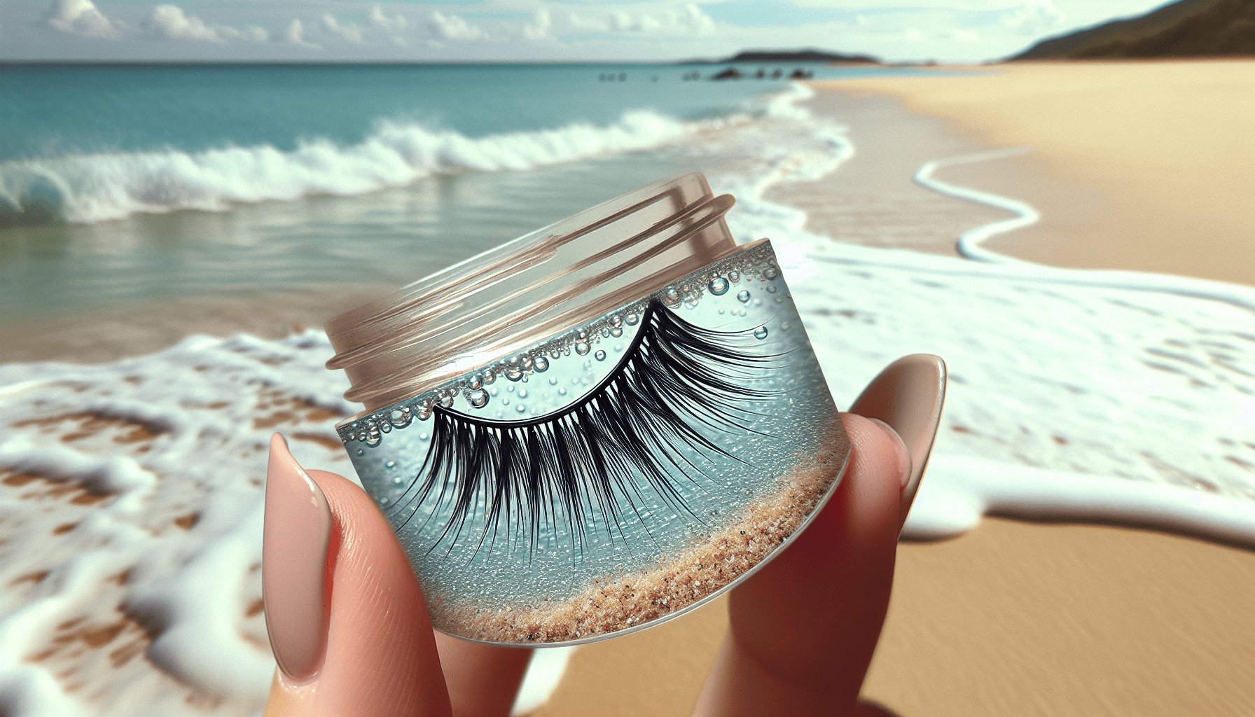 How To Apply False Eyelashes For A Beach Look.