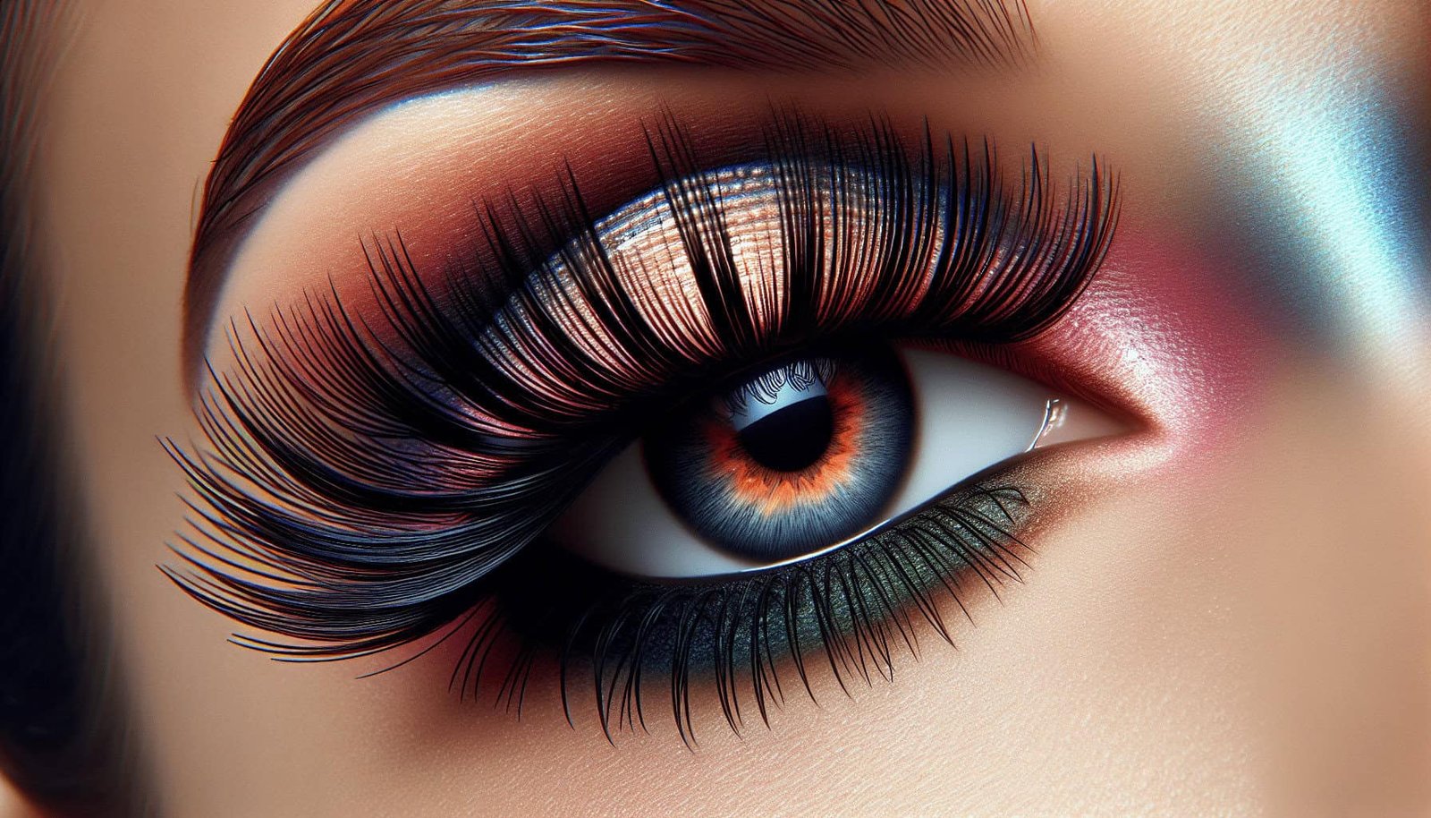 How To Apply False Eyelashes With A Bold Eyeshadow Look.