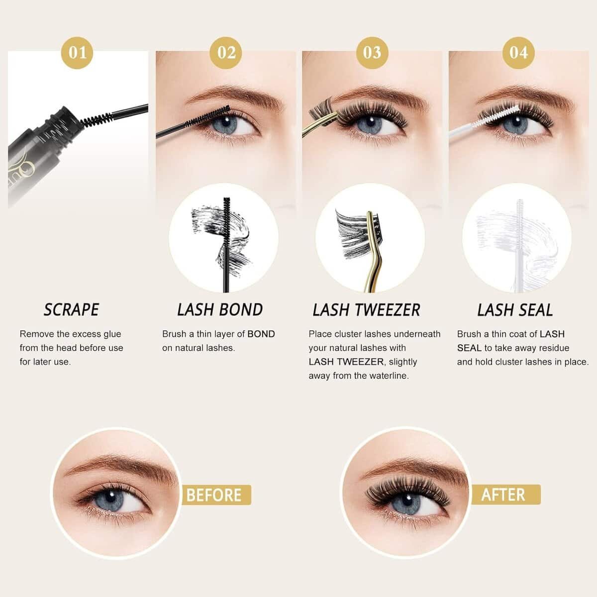 QUEWEL Cluster Lashes 72 Pcs Review